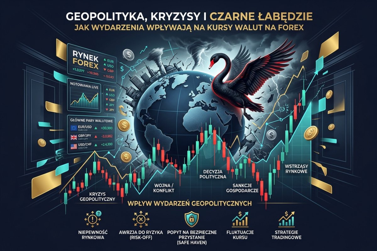 Geopolityka, kryzysy i czarne łabędzie — jak wydarzenia geopolityczne wpływają na kursy walut na Forex