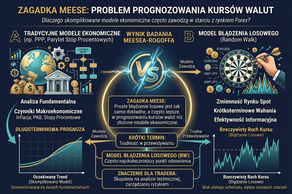 Zagadka Meese'a-Rogoffa — modele fundamentalne vs. random walk w prognozowaniu kursów walut