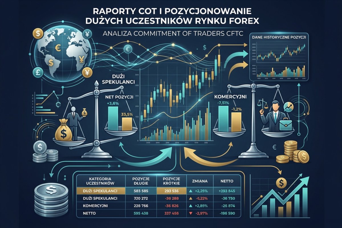 Raporty COT i pozycjonowanie dużych uczestników rynku Forex — analiza Commitment of Traders CFTC
