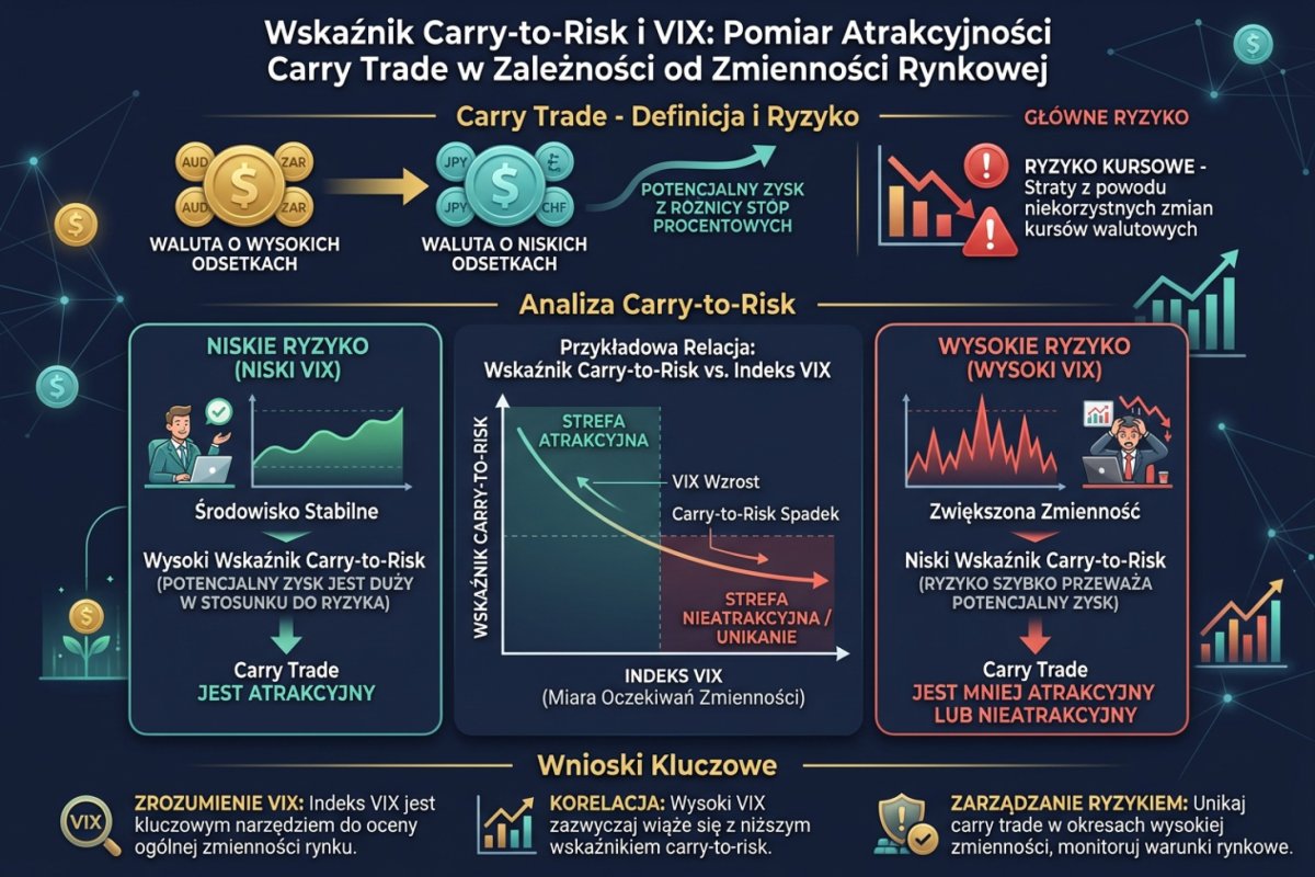 Carry-to-risk ratio i VIX — pomiar atrakcyjności carry trade w zależności od zmienności rynkowej