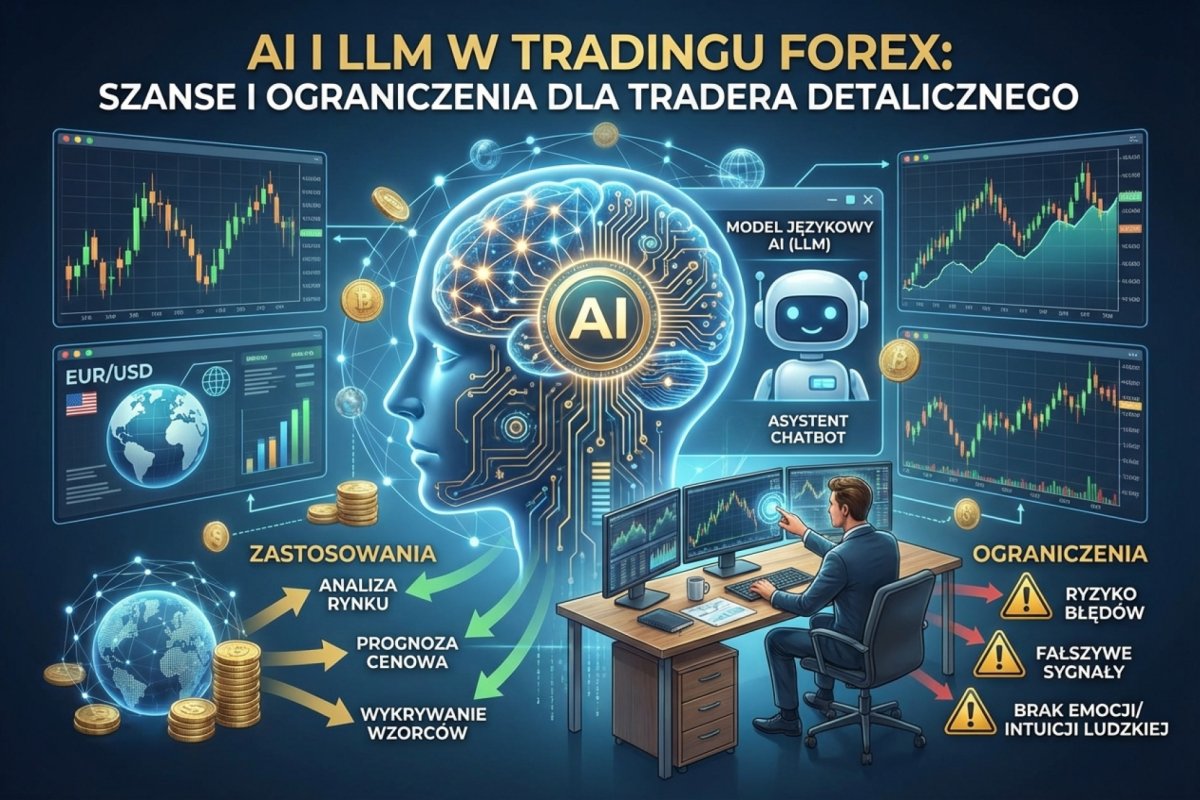 AI i LLM w tradingu Forex — zastosowania sztucznej inteligencji, chatboty, modele językowe i ich ograniczenia dla tradera detalicznego