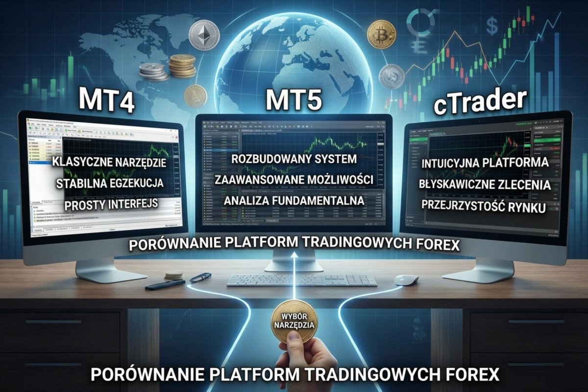 MT4, MT5, cTrader — porównanie platform tradingowych Forex, interfejsy, egzekucja zleceń i wybór narzędzia dla tradera