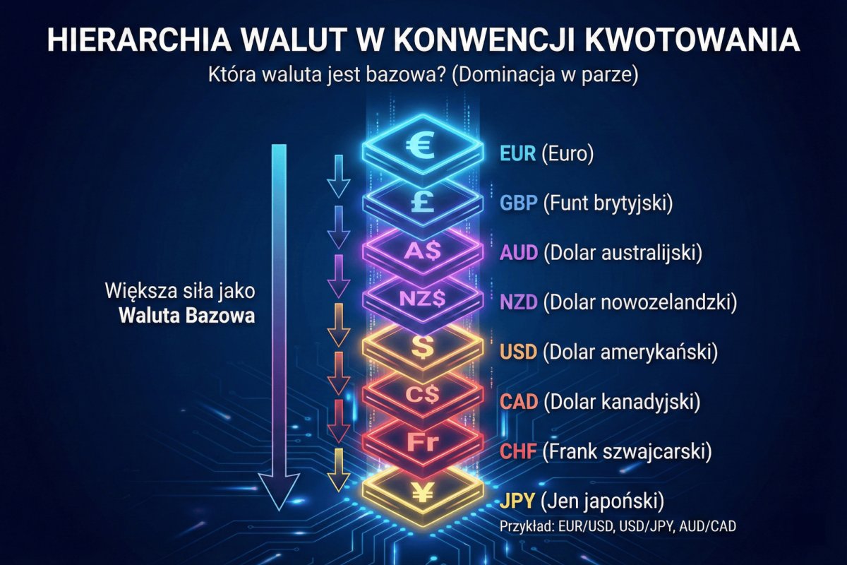 Hierarchia walut w konwencji kwotowania par walutowych