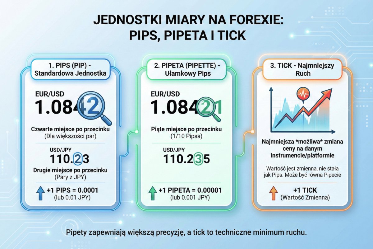 Jednostki miary na Forexie — pips, pipeta i tick
