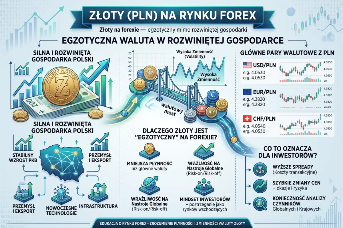 Złoty na forexie — egzotyczny mimo rozwiniętej gospodarki