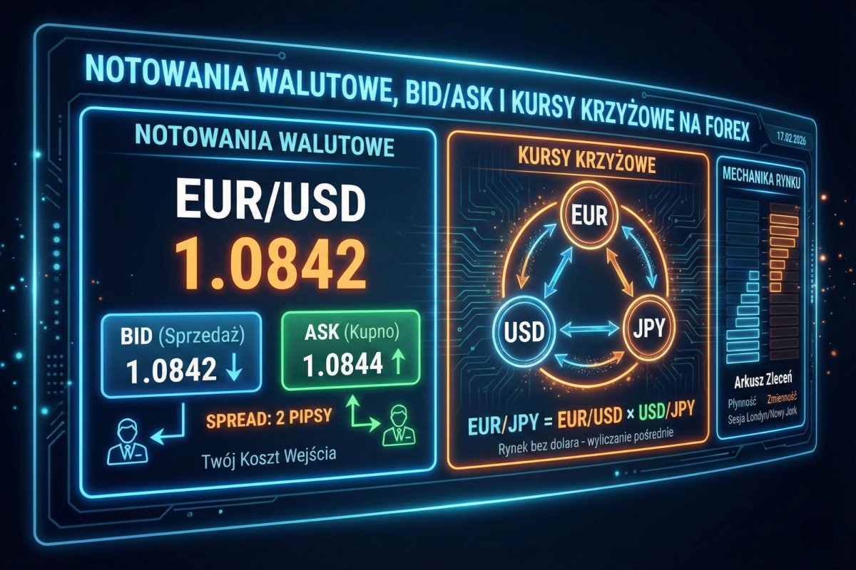 Notowania walutowe, bid/ask i kursy krzyżowe na Forex