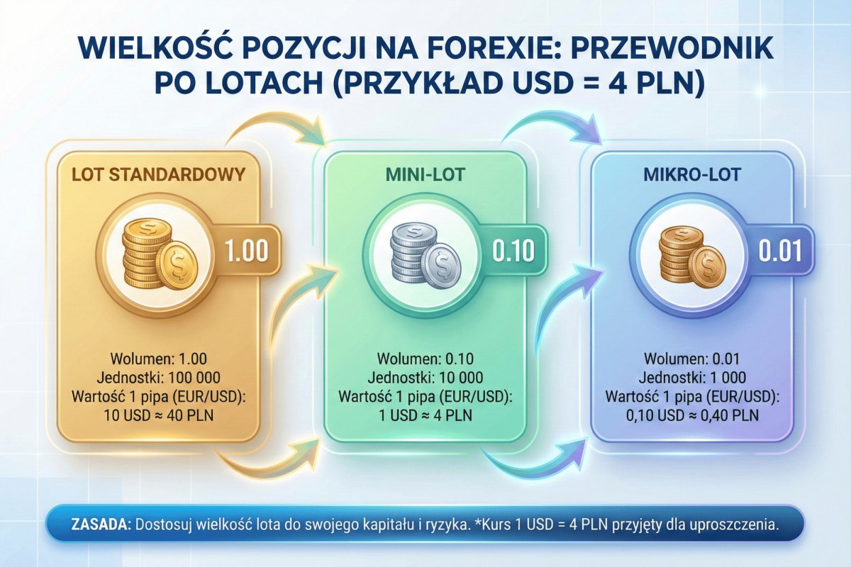 Wielkość pozycji na Forexie — lot standardowy, mini-lot i mikro-lot