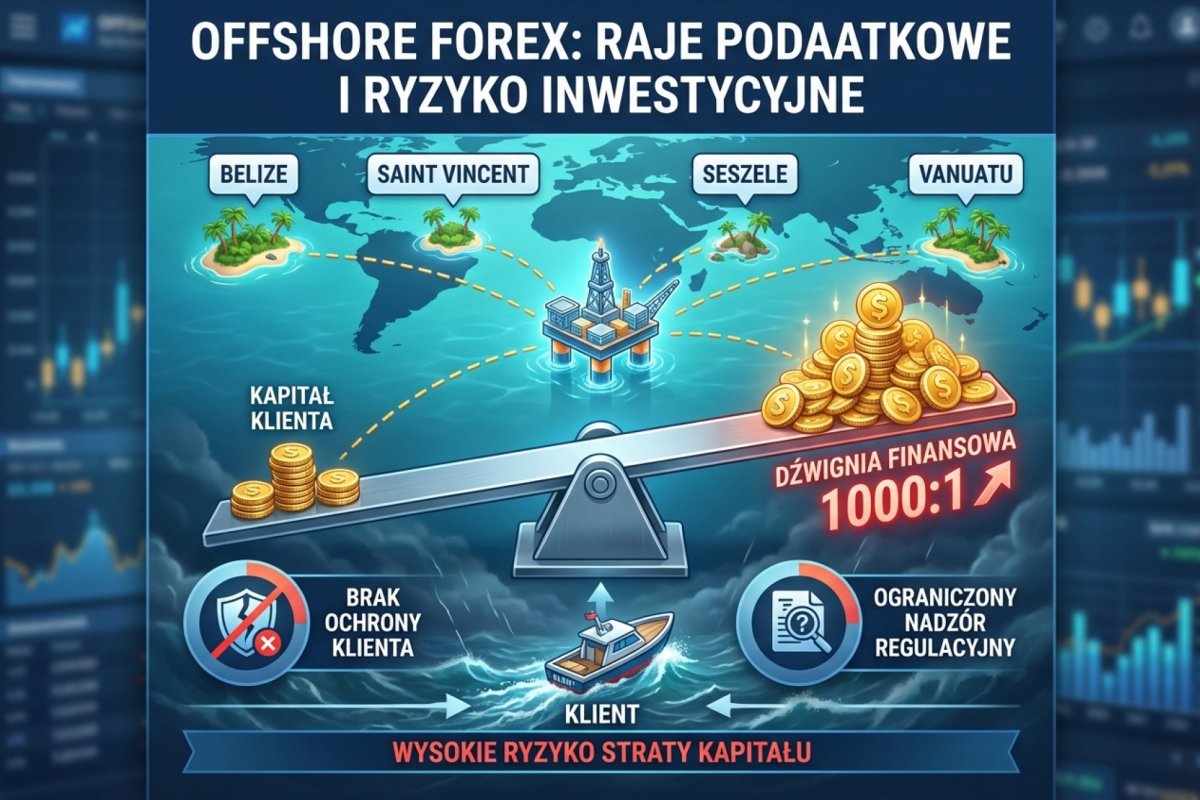 Offshore Forex — Seszele, Vanuatu, Belize, Saint Vincent: dźwignia 1000:1, brak ochrony klienta