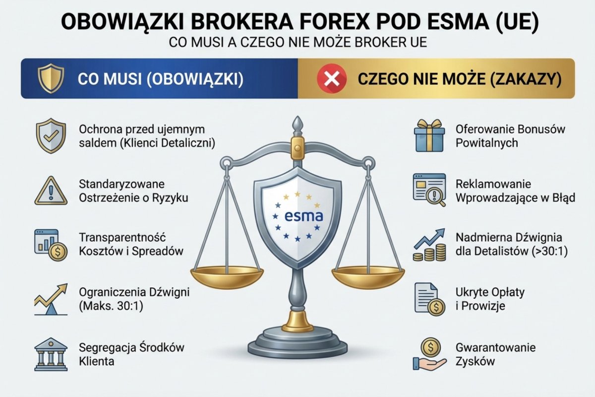 Obowiązki brokera pod ESMA — co musi, a czego nie może broker UE