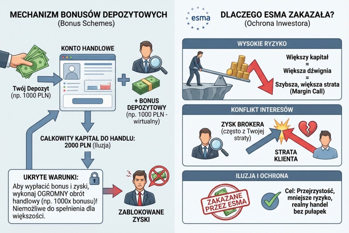 Zakaz bonusów depozytowych ESMA — jak działały bonus schemes i dlaczego zostały zakazane