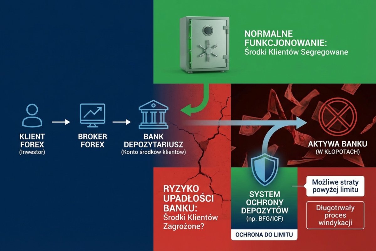 Ryzyko banku depozytariusza: co się dzieje ze środkami klientów, gdy bank prowadzący client money account ma problemy
