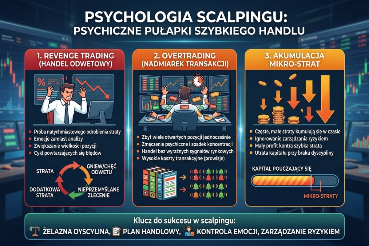 Psychologia scalpingu — revenge trading, overtrading i akumulacja mikro-strat jako trzy główne zagrożenia