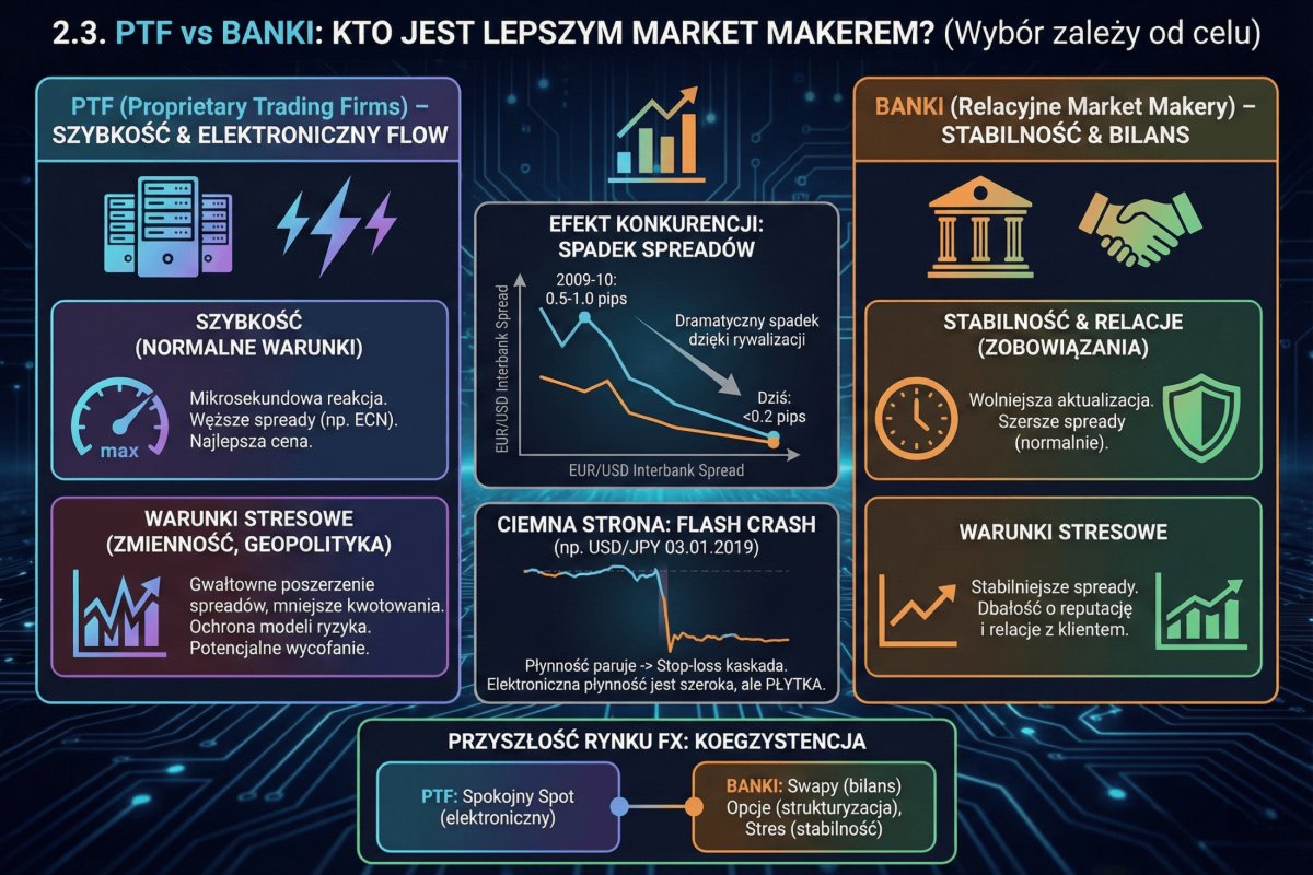 Non-bank market makerzy (PTF) na FX — XTX, Citadel, Jump Trading i ich rola w ekosystemie płynności