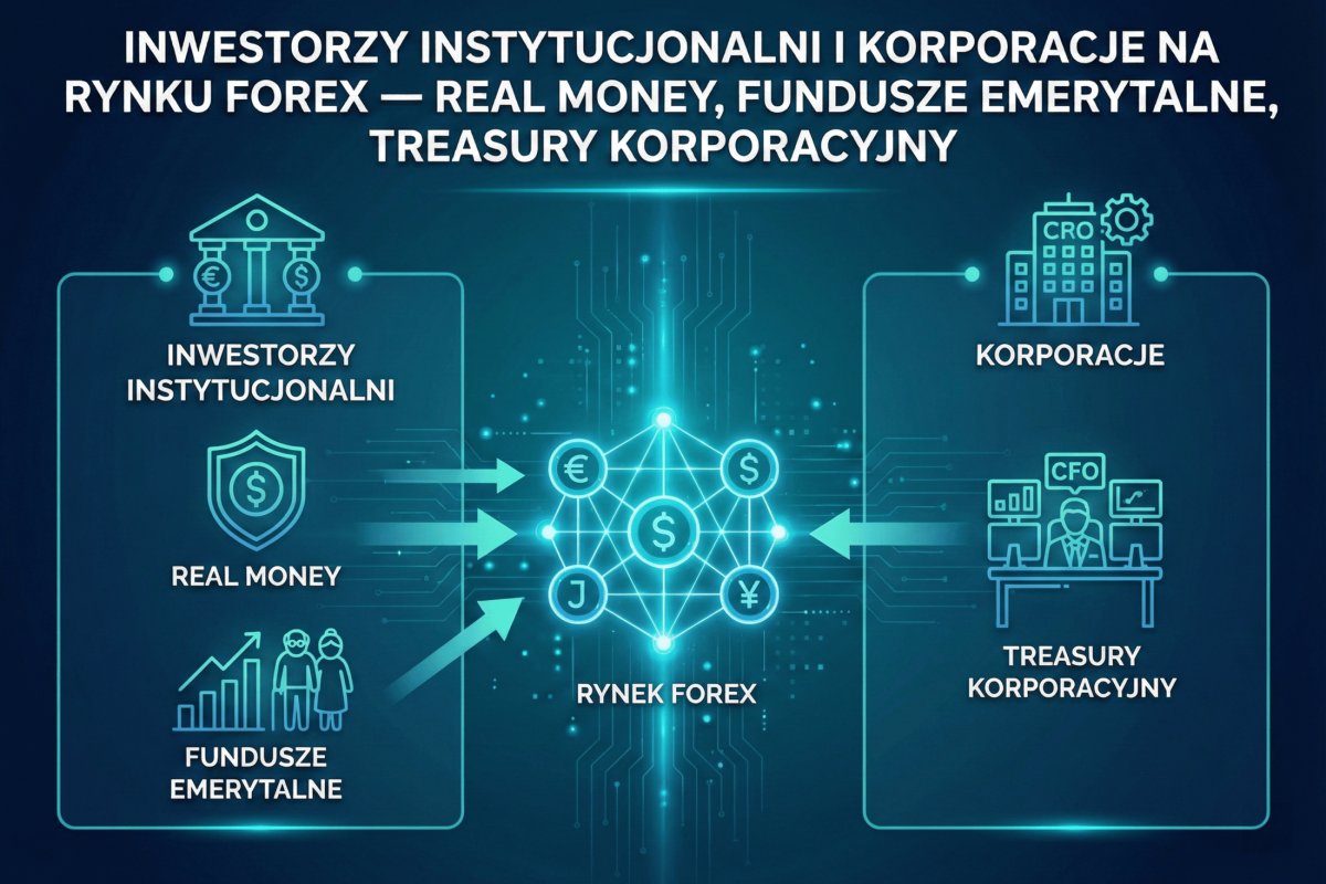 Inwestorzy instytucjonalni i korporacje na rynku Forex — real money, fundusze emerytalne, treasury korporacyjny