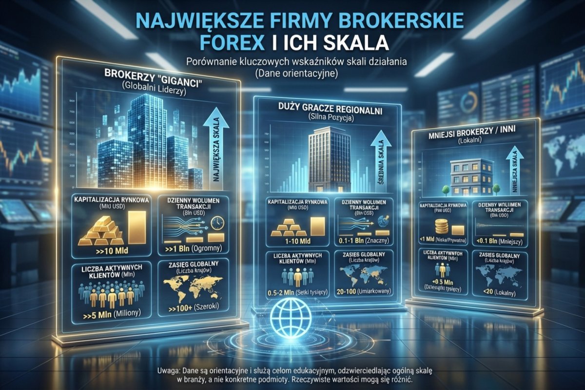 Największe firmy brokerskie i ich skala