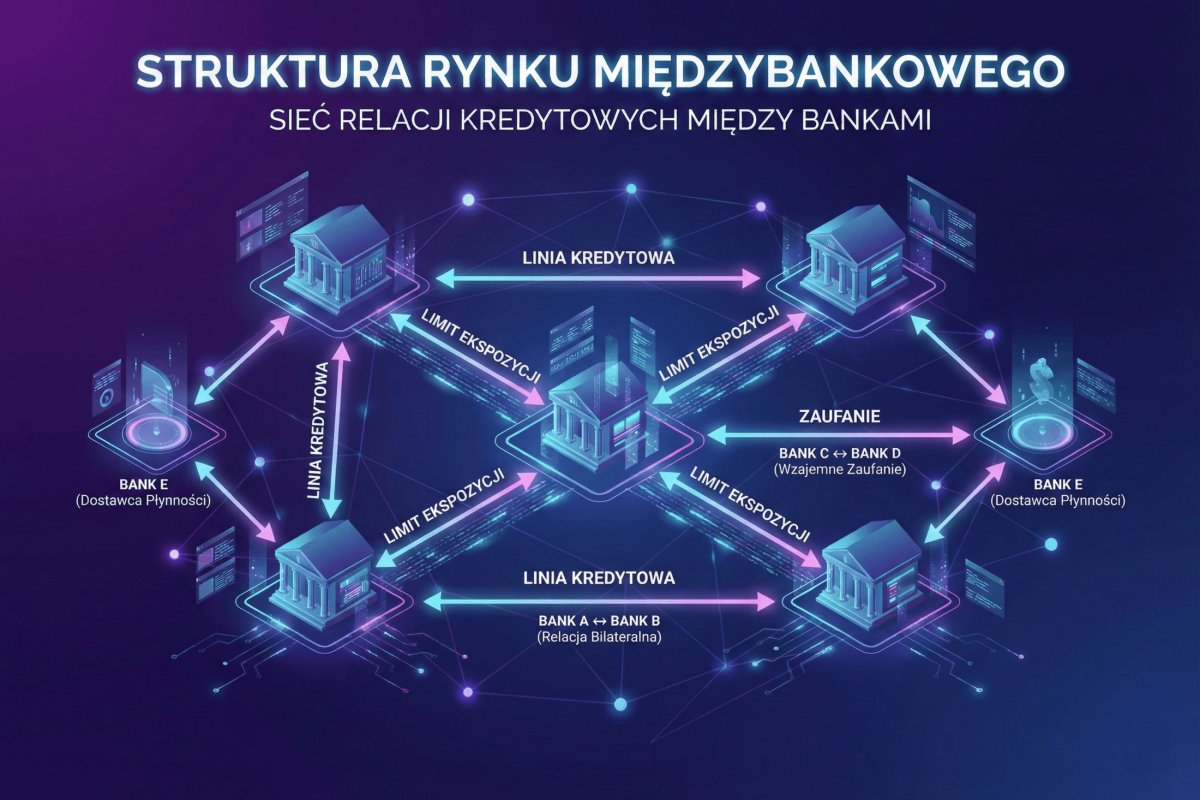 Struktura rynku międzybankowego — sieć relacji kredytowych między bankami