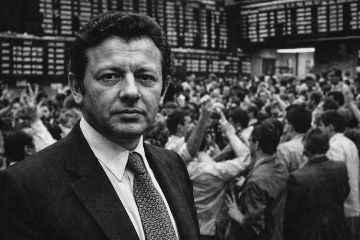 Leo Melamed na giełdzie w Chicago