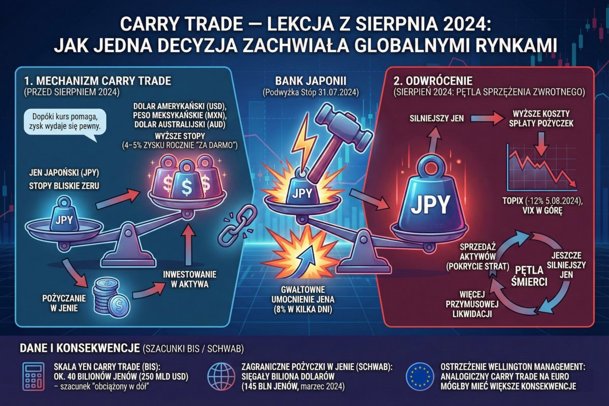 Carry trade — lekcja z sierpnia 2024