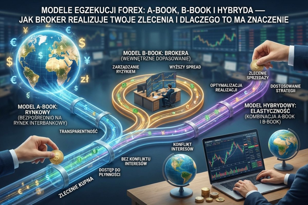 Modele egzekucji Forex — A-Book, B-Book i hybryda: jak broker realizuje twoje zlecenia i dlaczego to ma znaczenie